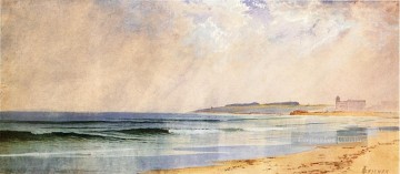 Alfred Thompson Bricher Painting - Un muelle de Showery Cay Naragansett junto a la playa Alfred Thompson Bricher
